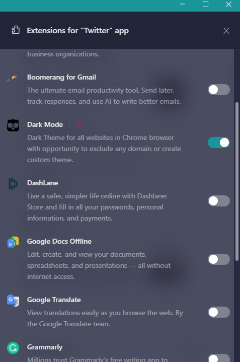 Extension Twitter Workspace Hub