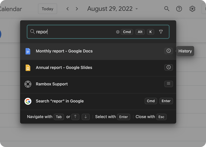 Quick Search feature