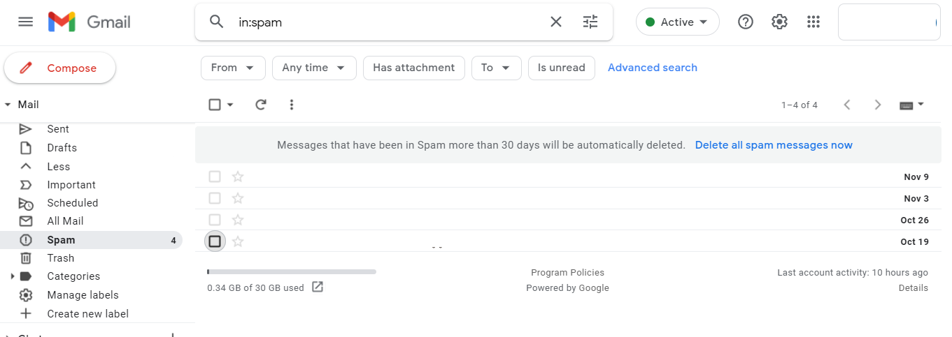 Spam Gmail