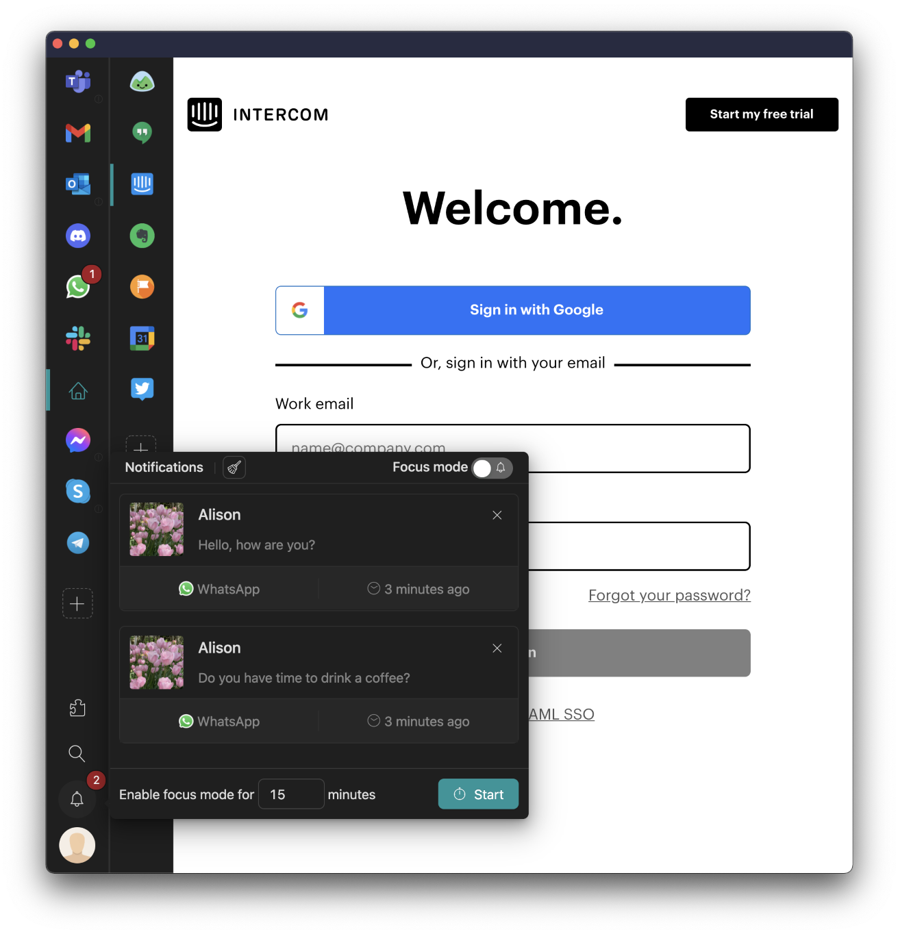 notification center