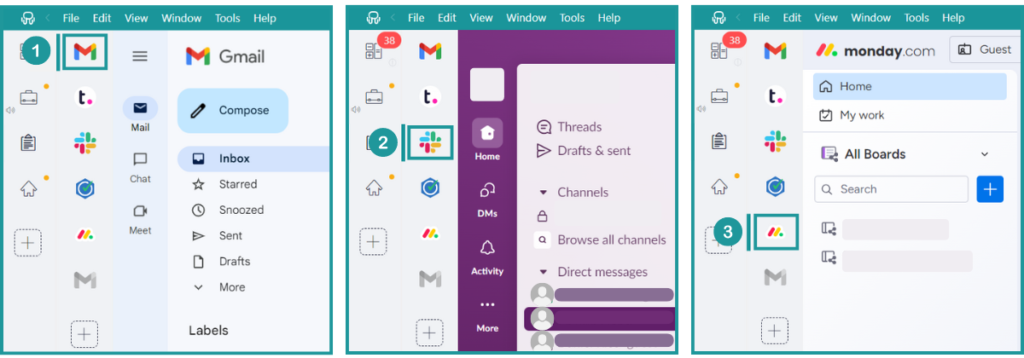 Asana vs Monday in Workspace Hub