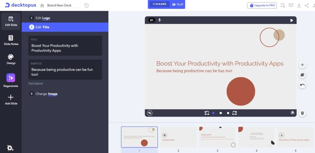 decktopus AI productivity tools