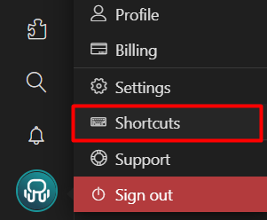 Workspace Hub Shortcuts