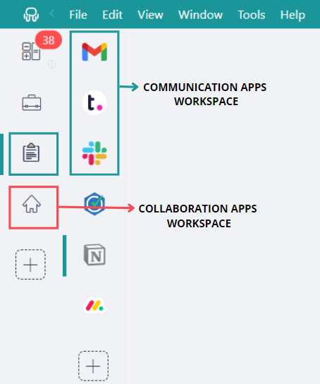 Workspace Hub workspaces - How to manage multiple communication apps