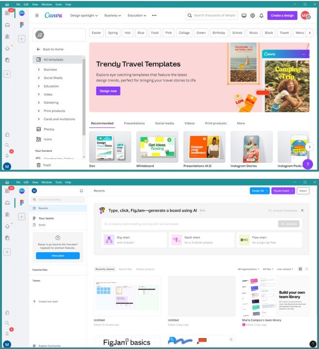 canva and figma in Workspace Hub