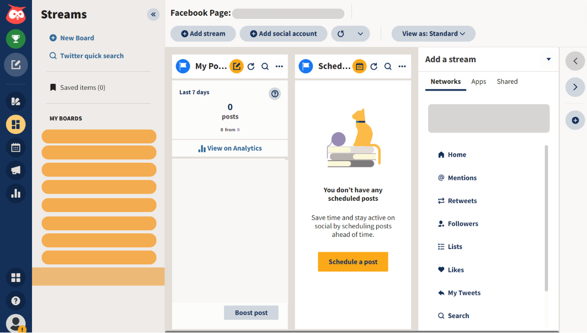 Hootsuite interface-best apps for small business