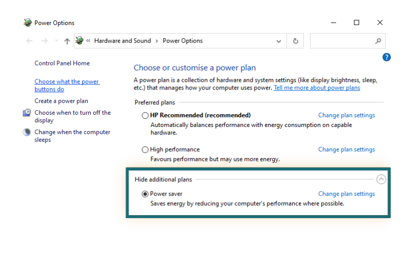 How to reduce PC overheating - power options