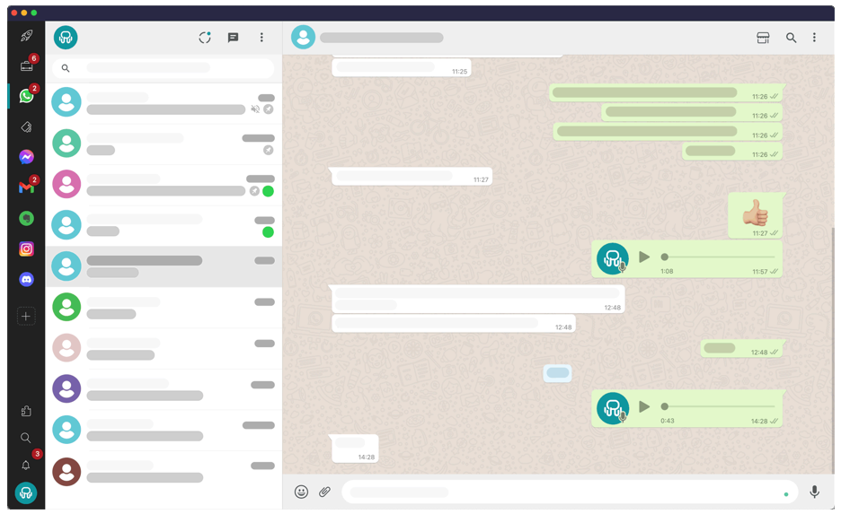WhatsApp in Workspace Hub