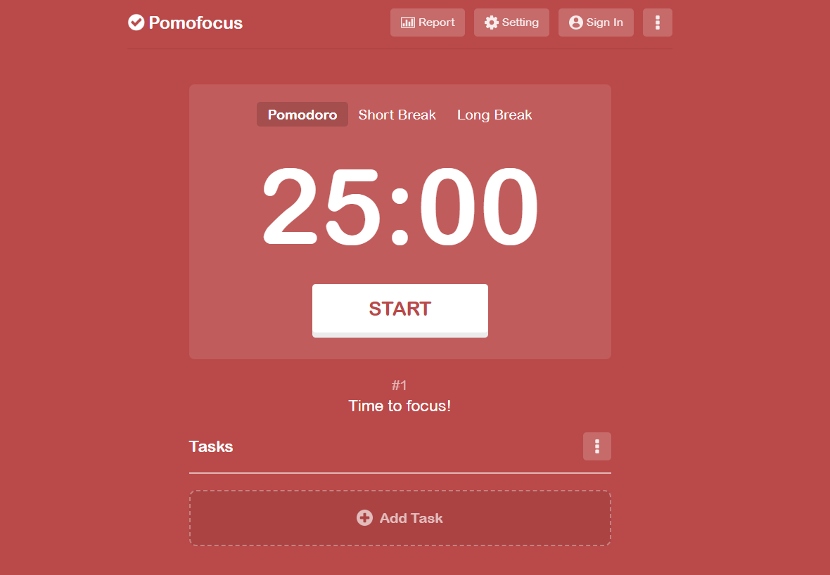 Pomofocus interface