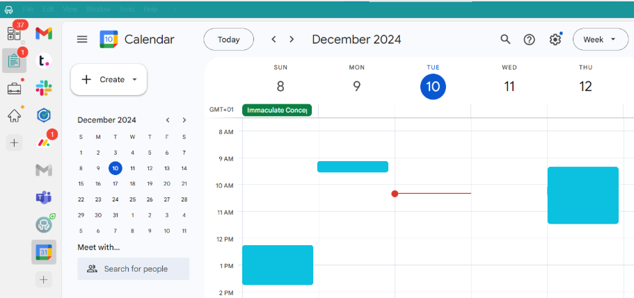 Google Calendar desktop app Workspace Hub