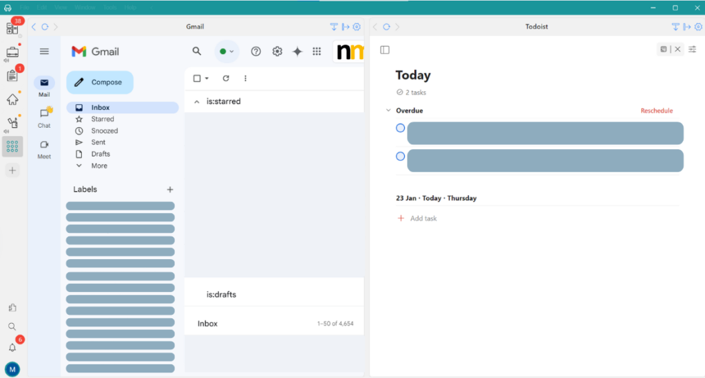 Workspace Hub Tile View-best app for email and task management