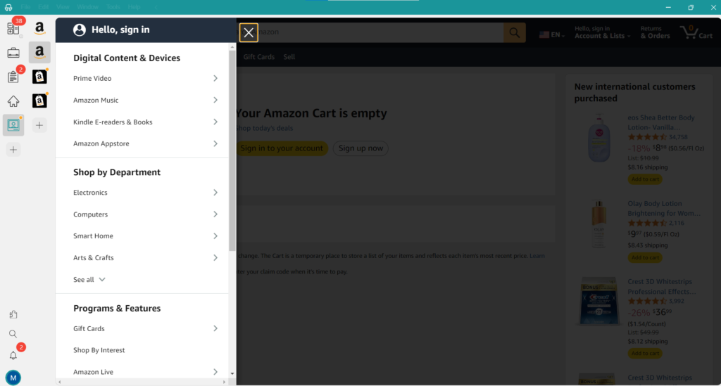 How to switch Amazon accounts on laptop-Workspace Hub