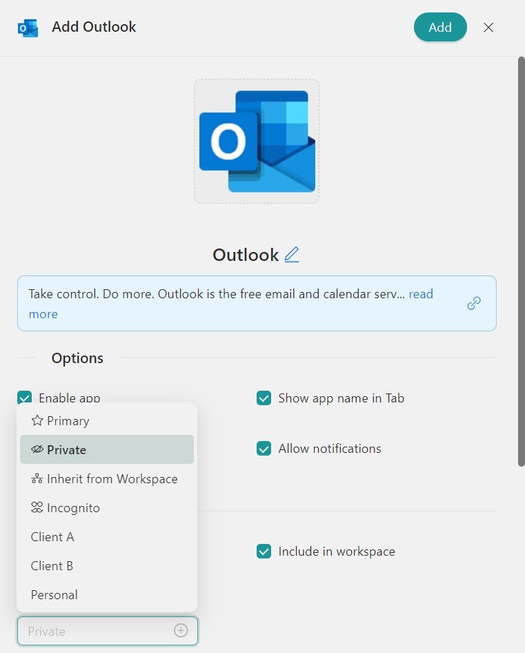 Configure Outlook on Workspace Hub