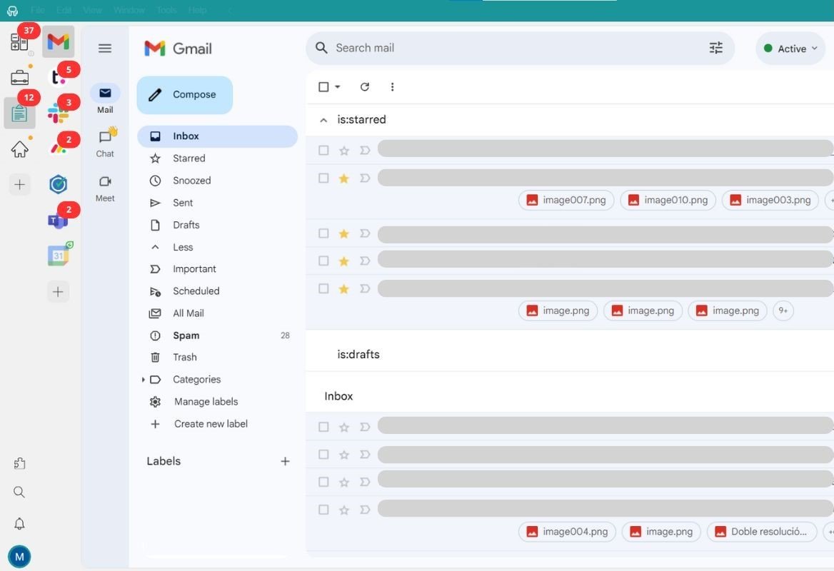 Workspace Hub notification counters