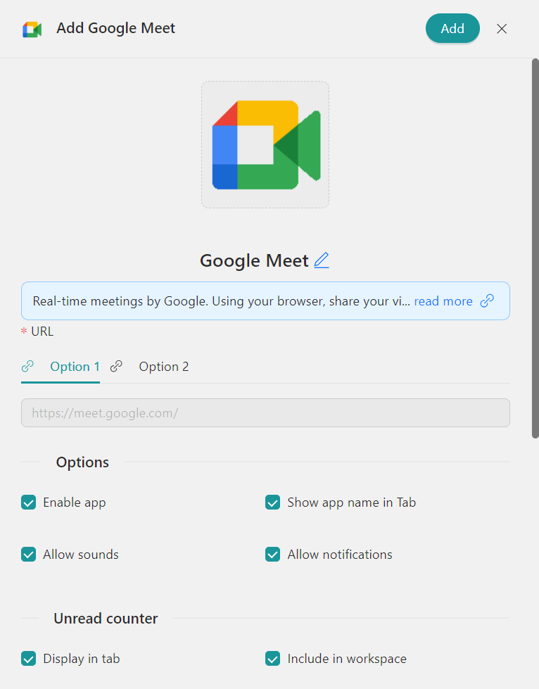 configure Google Meet