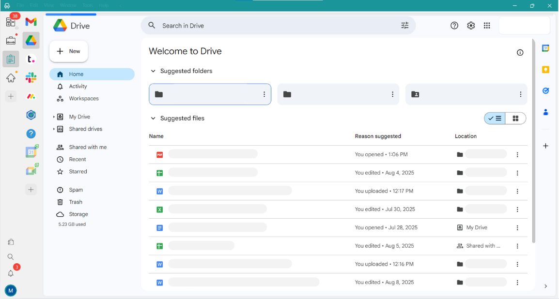 Google drive desktop app on Workspace Hub