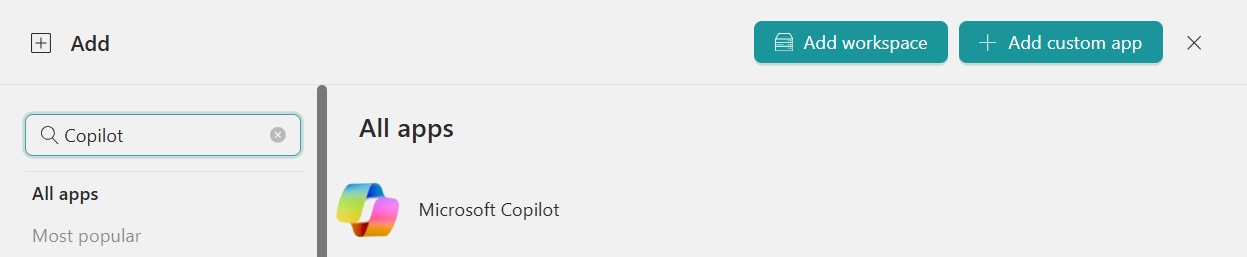 Add Copilot Workspace Hub