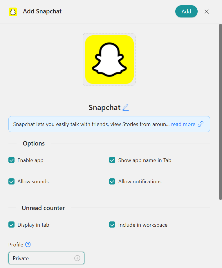 Configure Snapchat Workspace Hub