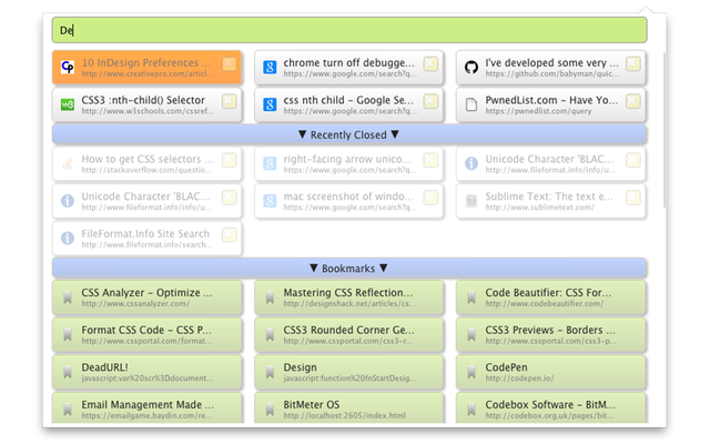 Quick Tabs - tab manager for chrome
