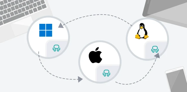 Rambox running on Windows macOS and Linux