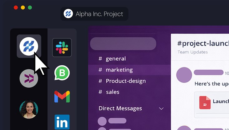 Switch between work contexts in Rambox