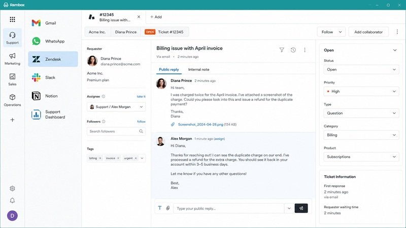 Workspace Hub for support